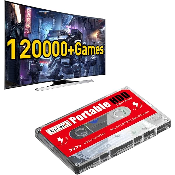 Amazon.com: Kinhank 2TB External Gaming Hard Drive, Retro Game